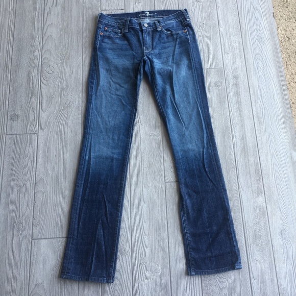 7 For All Mankind Denim - 7 For All Mankind Straight Leg Denim Jeans Size 27